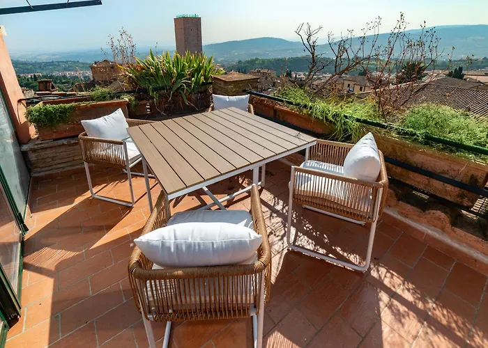 Scacco Terrazza Vista Torre Degli Sciri アパート ペルージャ